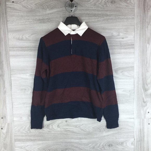Slate and Stone Rugby Stripe Sweater Polo - Picture 3 of 7
